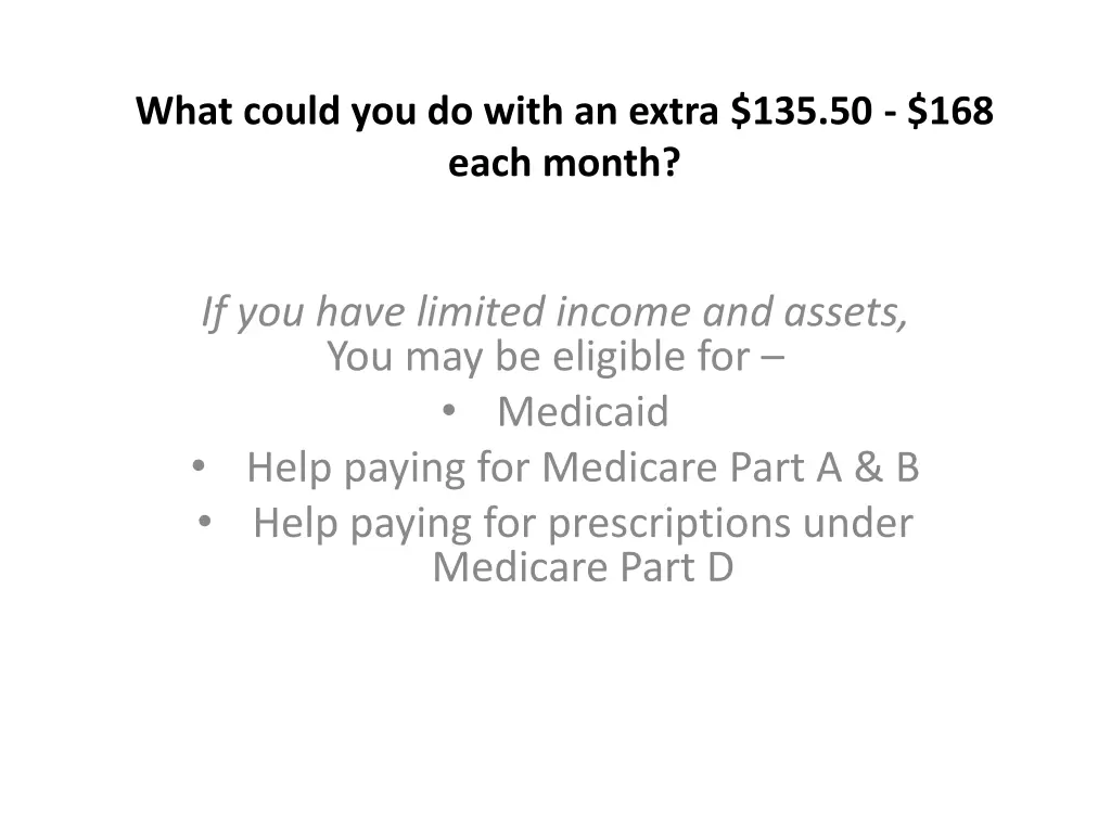 what could you do with an extra 135 50 168 each n.w