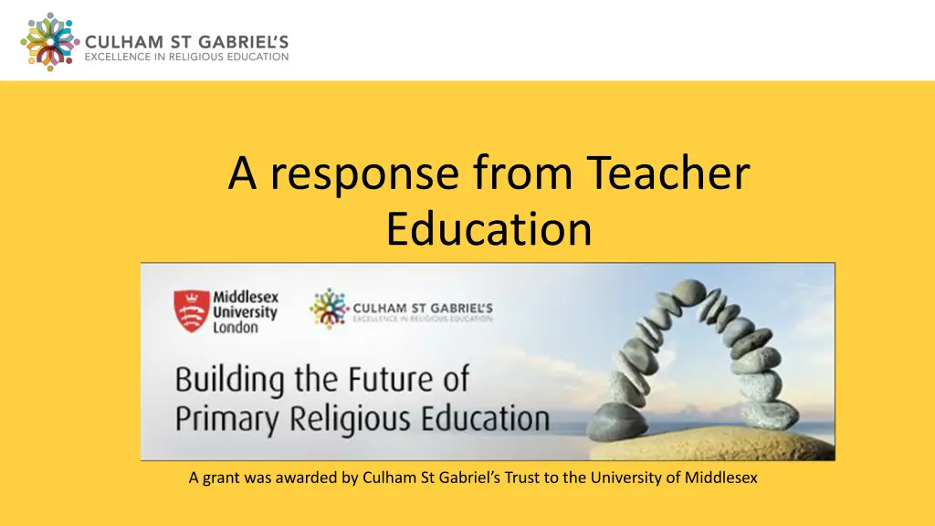 a response from teacher education n.w