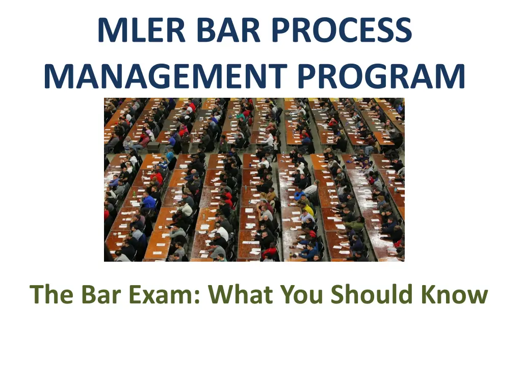 mler bar process management program n.w