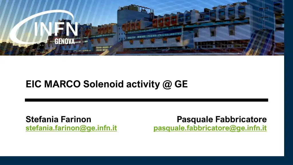 eic marco solenoid activity @ ge n.w