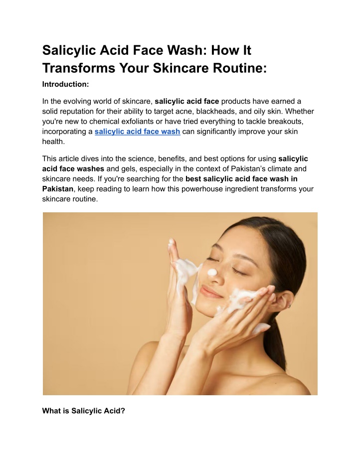 salicylic acid face wash how it transforms your n.w