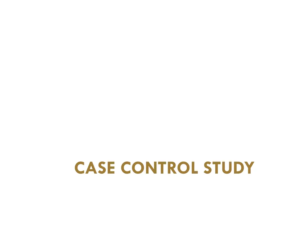 case control study n.w