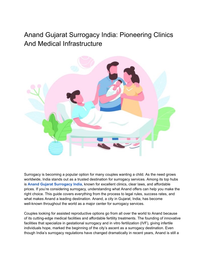 anand gujarat surrogacy india pioneering clinics n.w