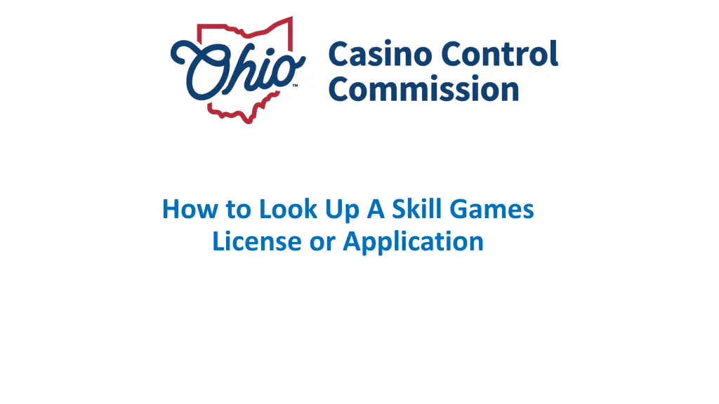 how to look up a skill games license n.w
