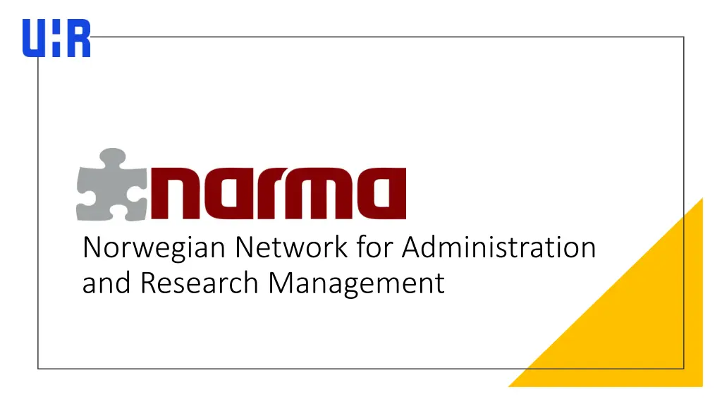 norwegian network for administration and research n.w