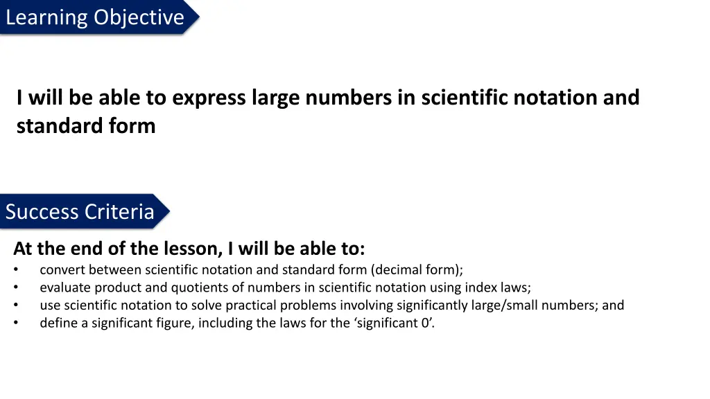 learning objective n.w