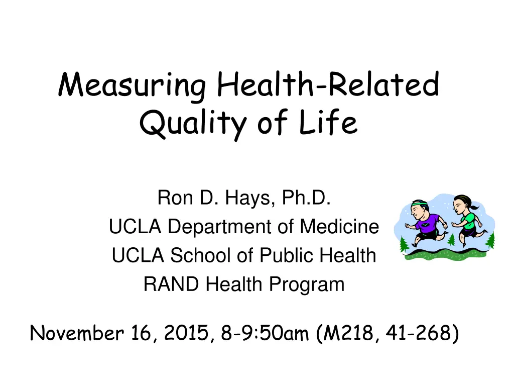 measuring health related quality of life n.w