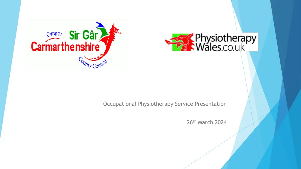 occupational physiotherapy service presentation n.w