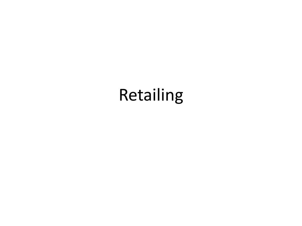 retailing n.w