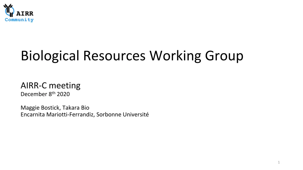 biological resources working group n.w