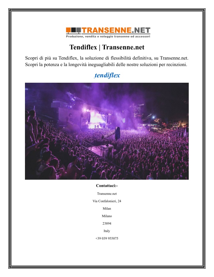 tendiflex transenne net n.w
