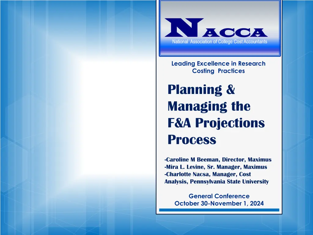 leading excellence in research costing practices n.w