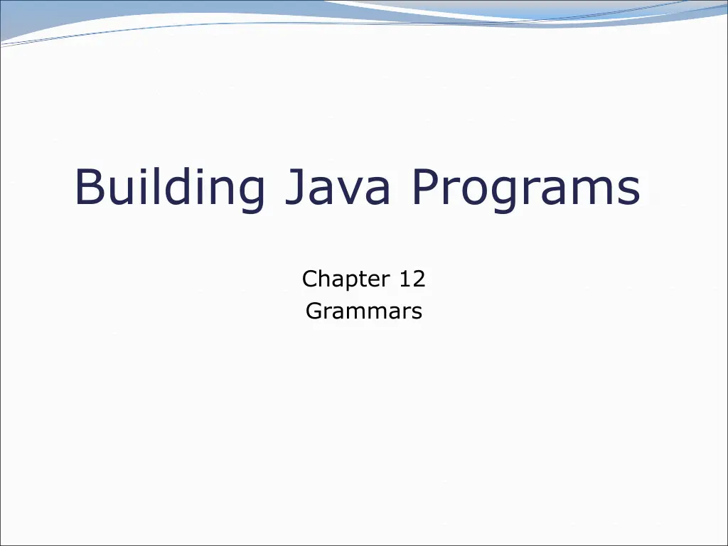 building java programs n.w