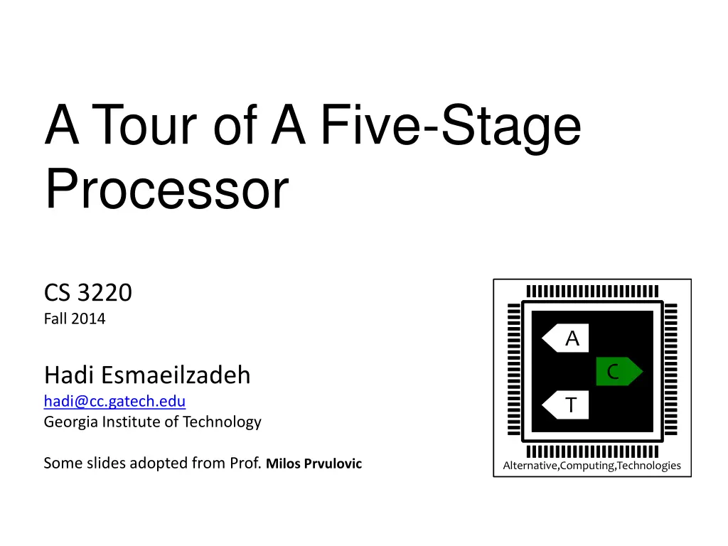a tour of a five stage processor n.w