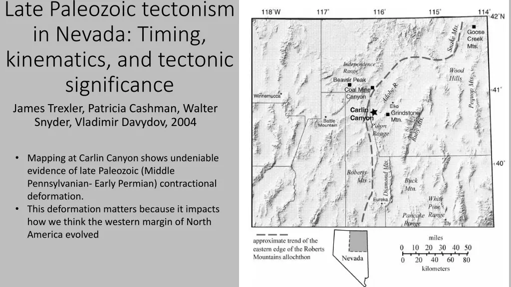 late paleozoic tectonism in nevada timing n.w