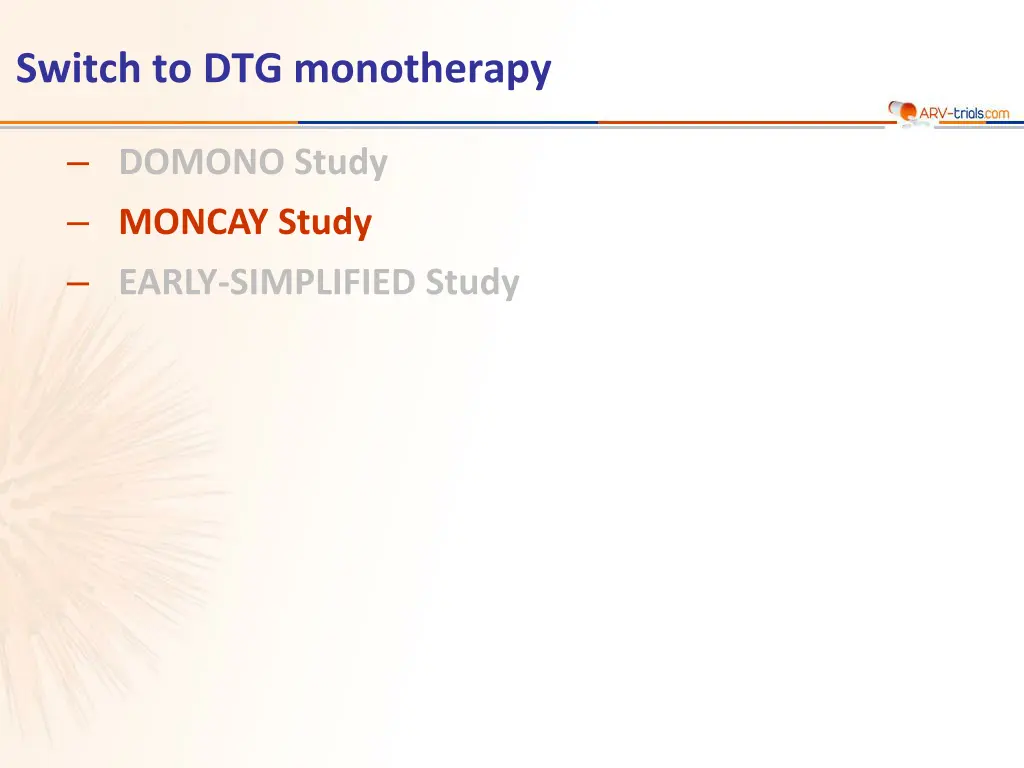switch to dtg monotherapy n.w