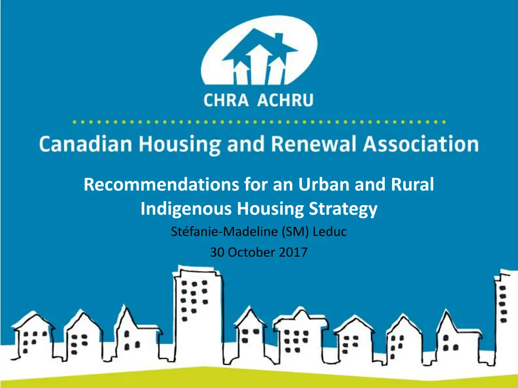 recommendations for an urban and rural indigenous n.w