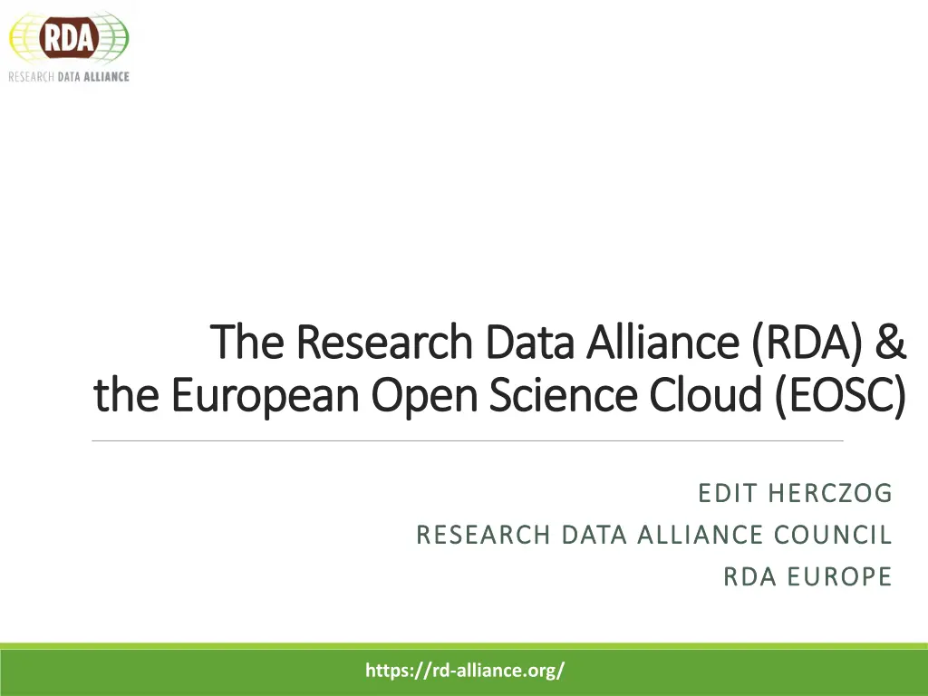 the research data alliance rda the research data n.w