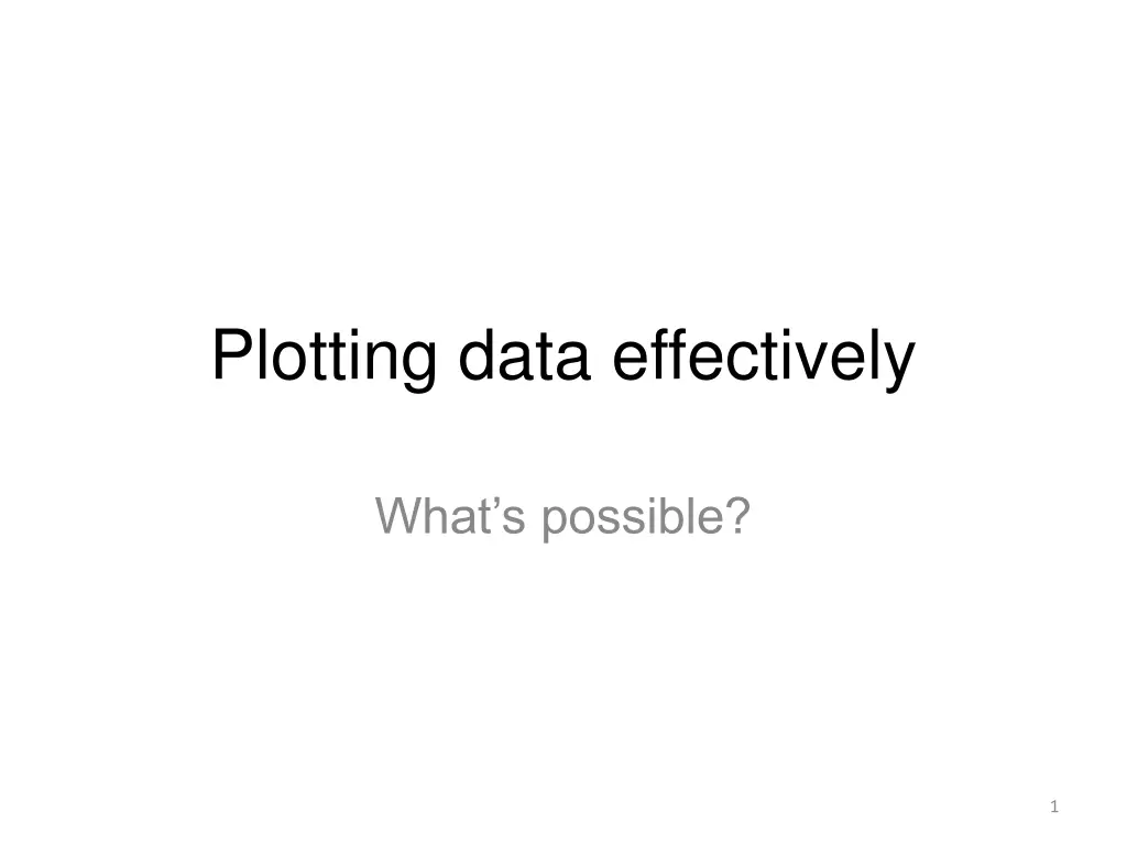 plotting data effectively n.w