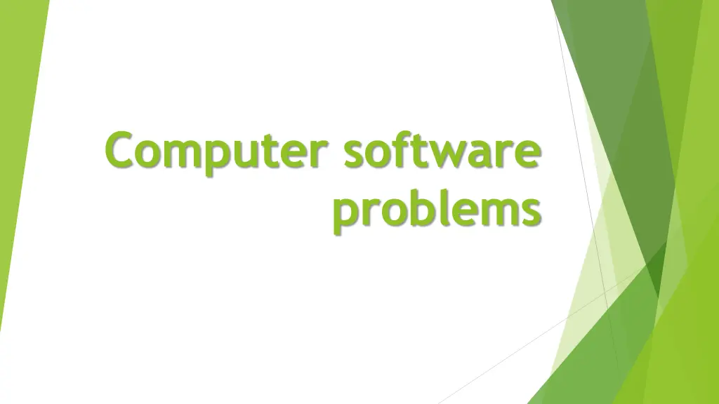 computer software problems n.w