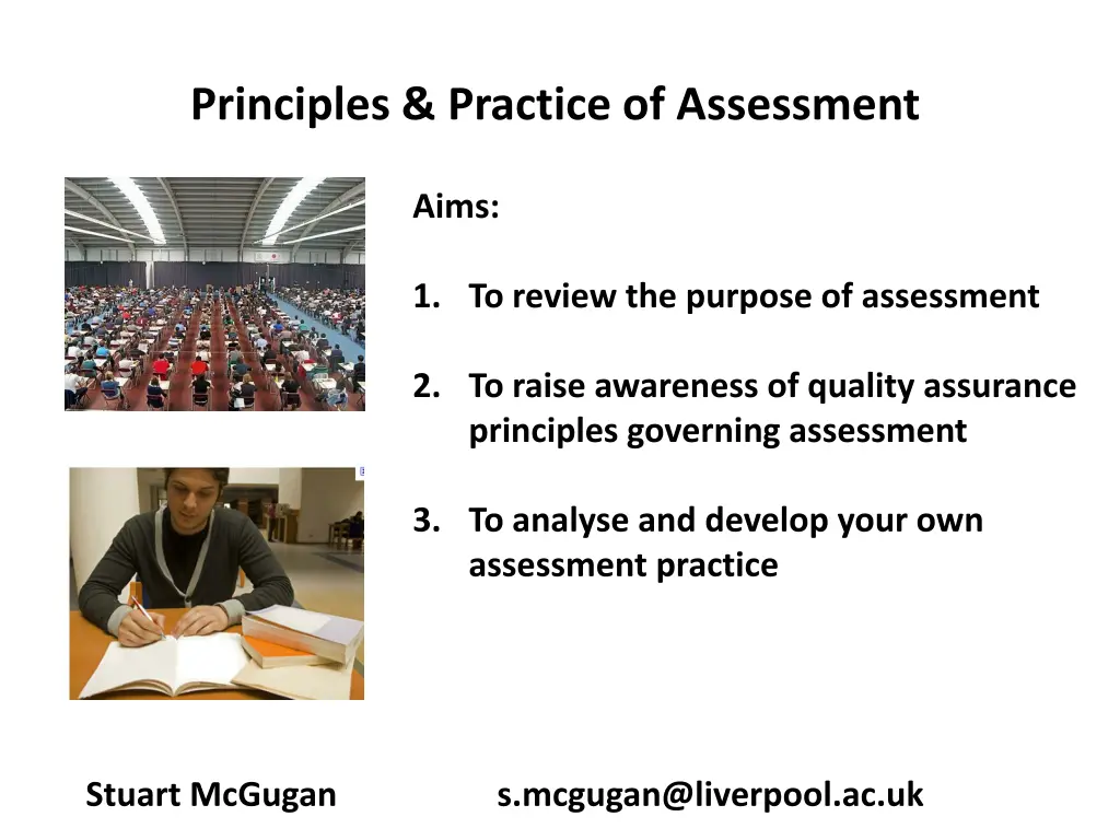 principles practice of assessment n.w
