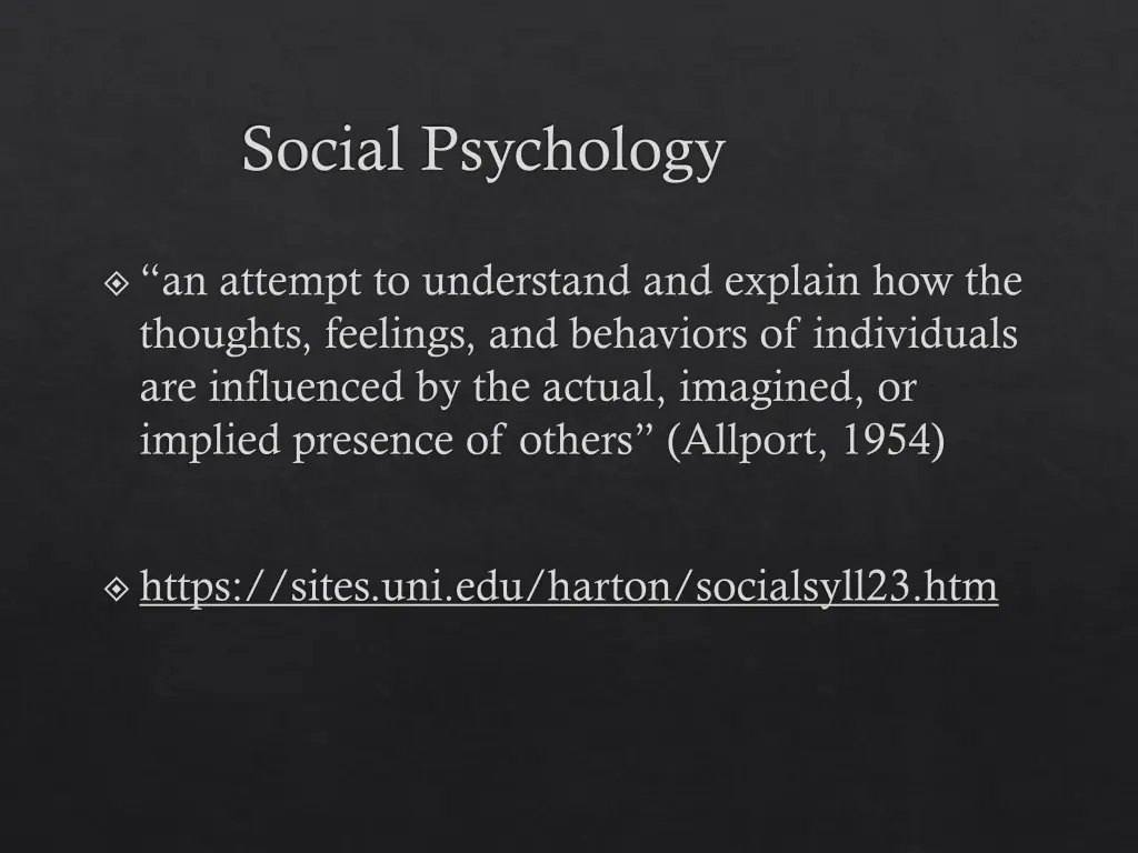 social psychology n.w