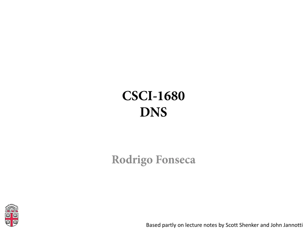based partly on lecture notes by scott shenker n.w