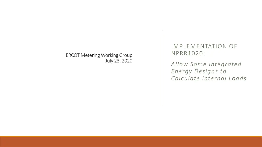 implementation of nprr1020 n.w
