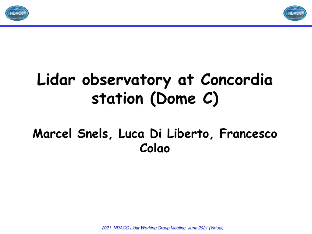 lidar observatory at concordia station dome c n.w