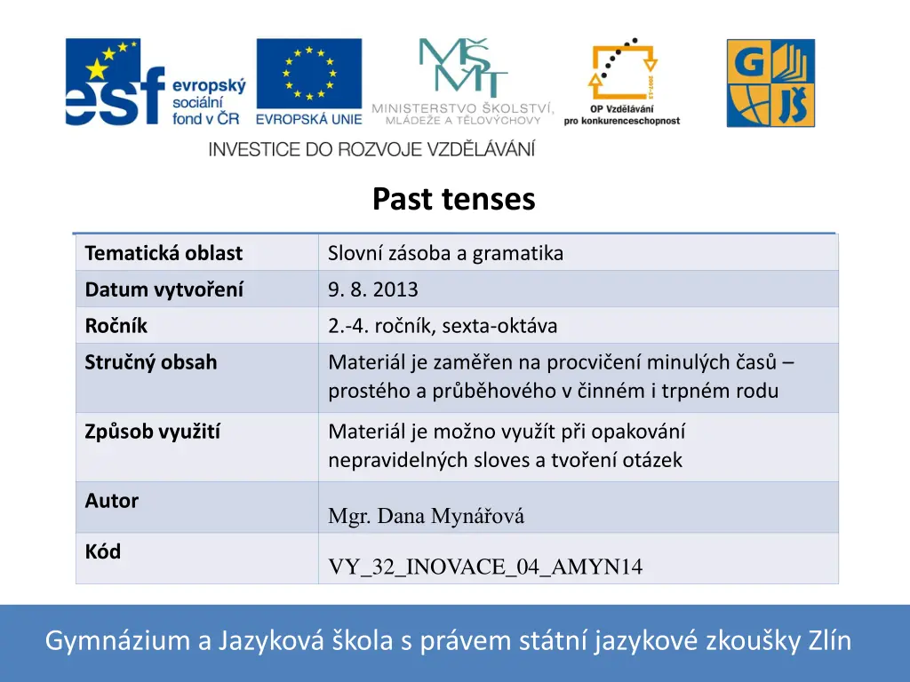 past tenses n.w