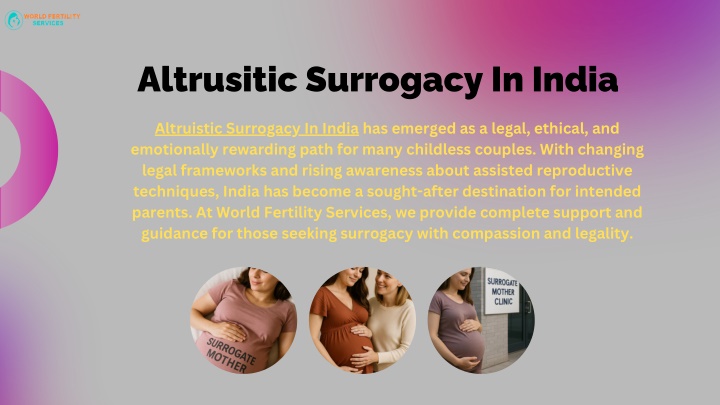 altrusitic surrogacy in india n.w