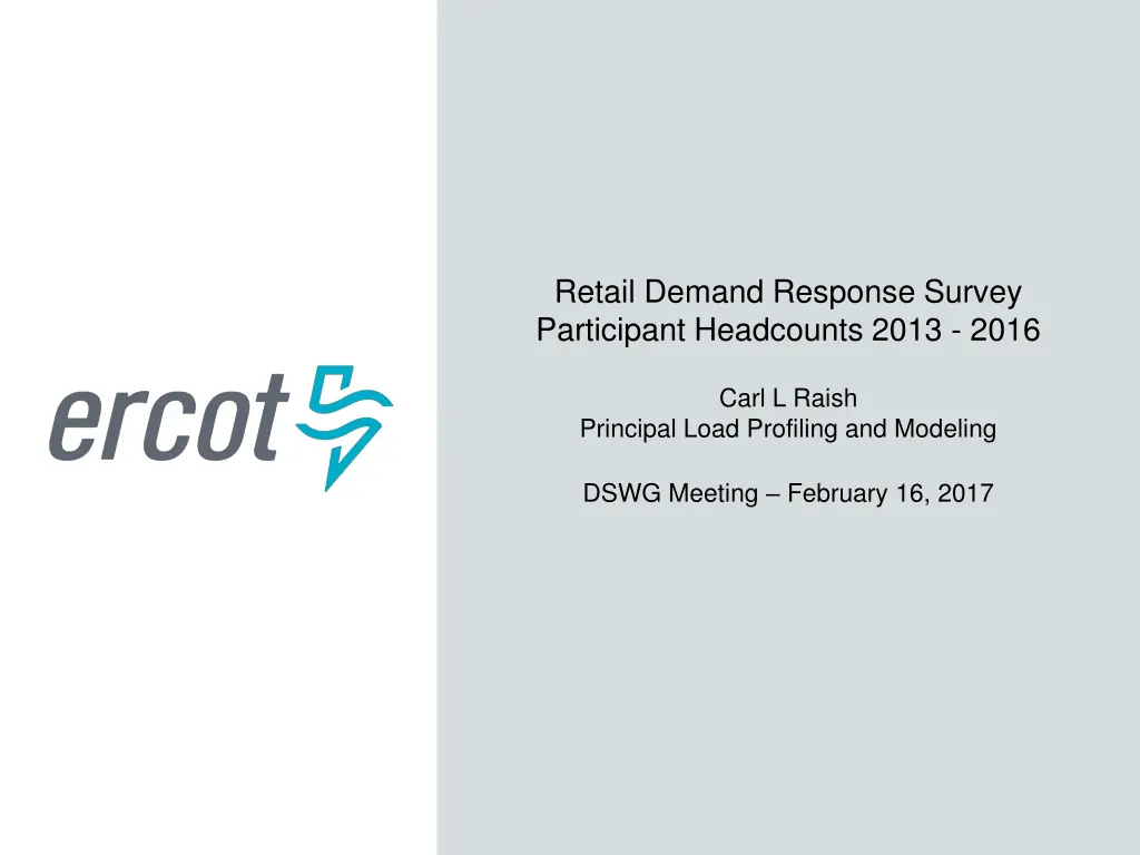 retail demand response survey participant n.w