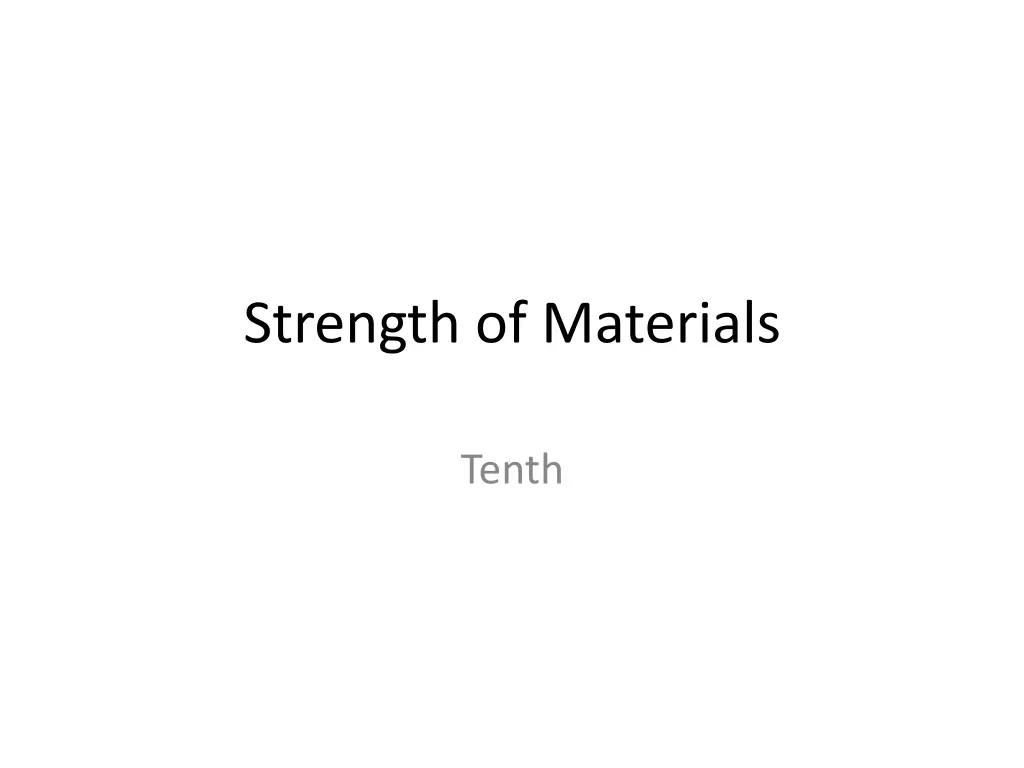 strength of materials n.w