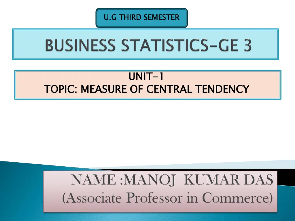 u g third semester n.w