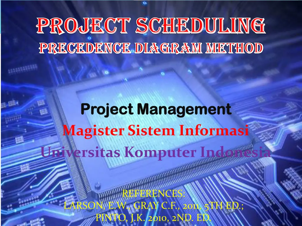 project scheduling project scheduling precedence n.w