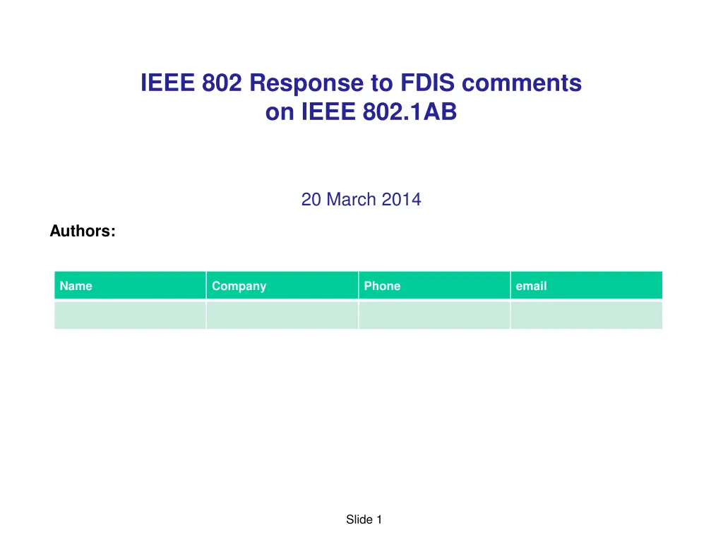 ieee 802 response to fdis comments on ieee 802 1ab n.w