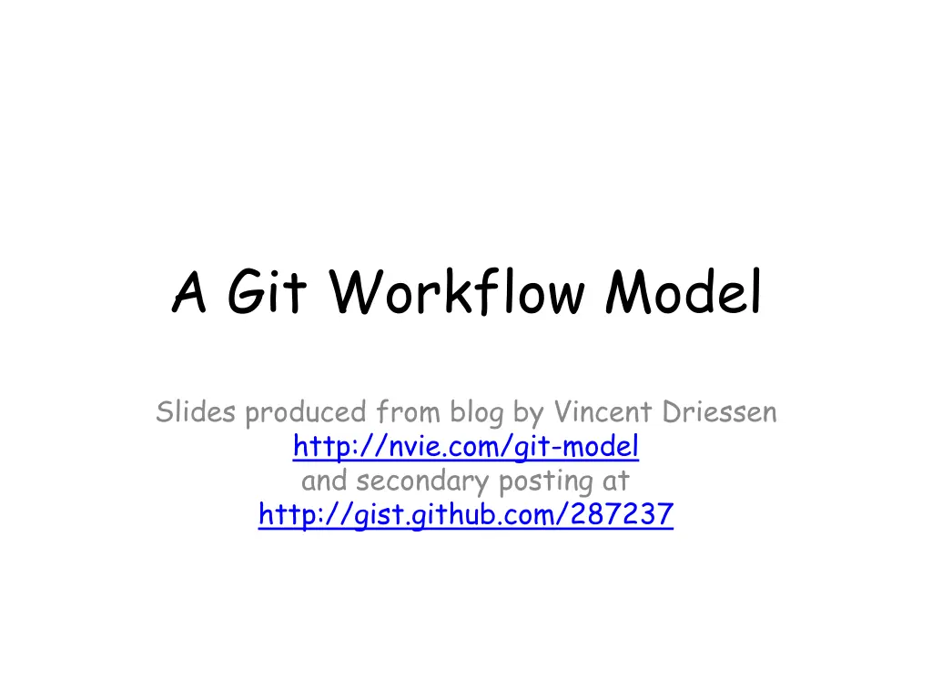 a git workflow model n.w