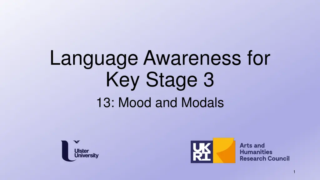 language awareness for key stage 3 13 mood n.w