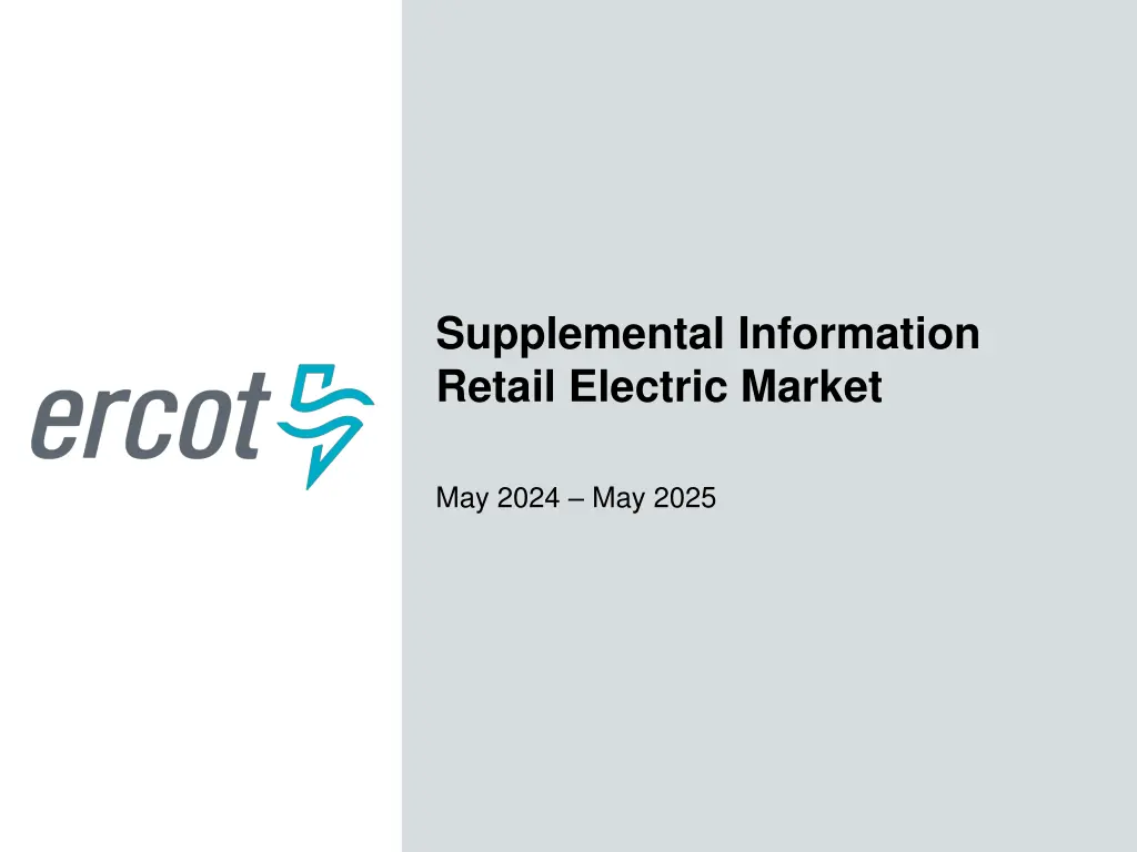 supplemental information retail electric market n.w
