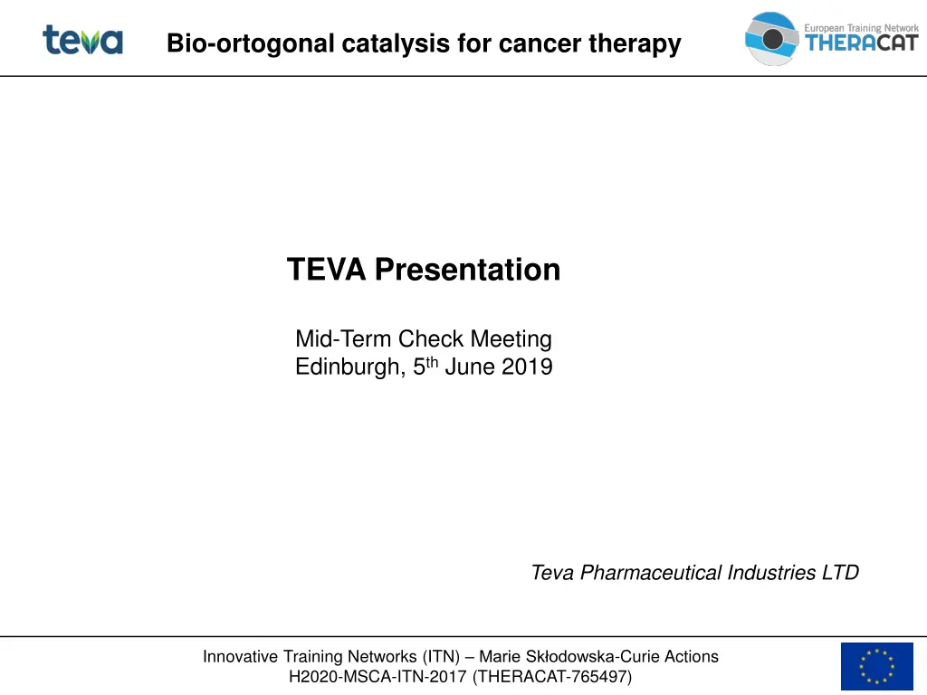 bio ortogonal catalysis for cancer therapy n.w