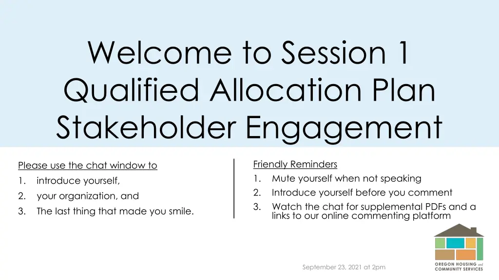 welcome to session 1 qualified allocation plan n.w