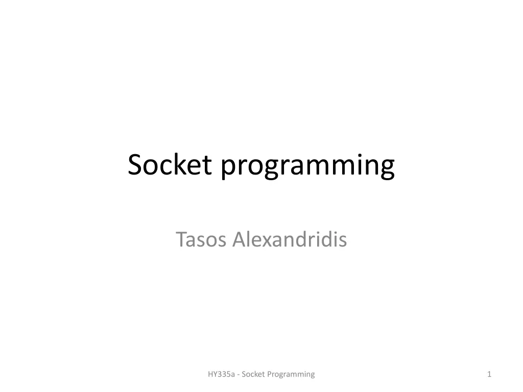 socket programming n.w