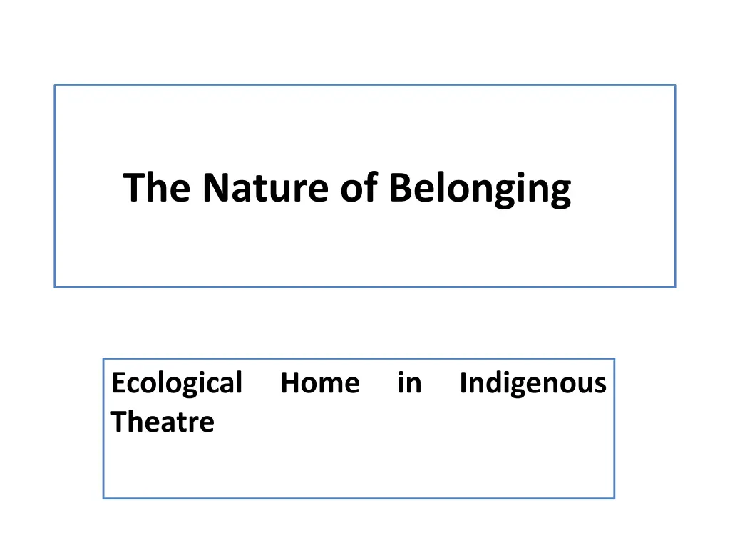 the nature of belonging n.w