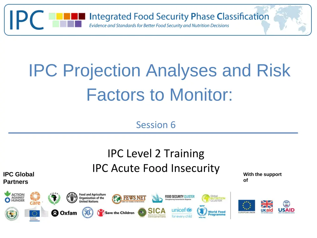 ipc projection analyses and risk factors n.w
