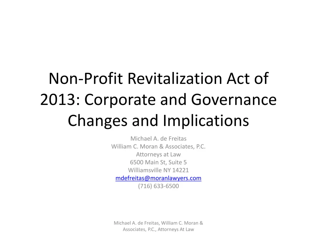 non profit revitalization act of 2013 corporate n.w