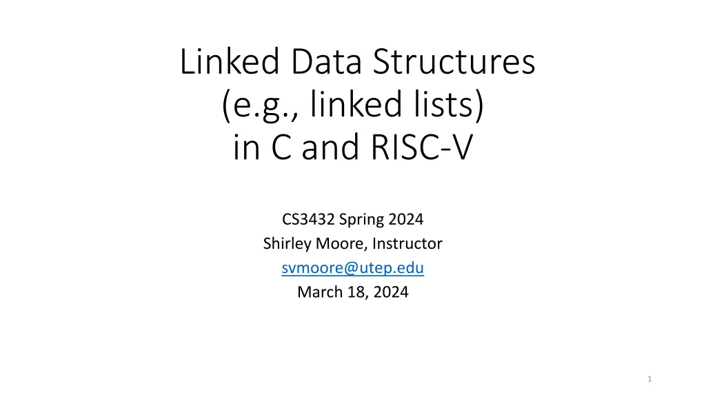 linked data structures e g linked lists n.w