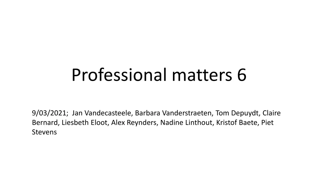 professional matters 6 n.w