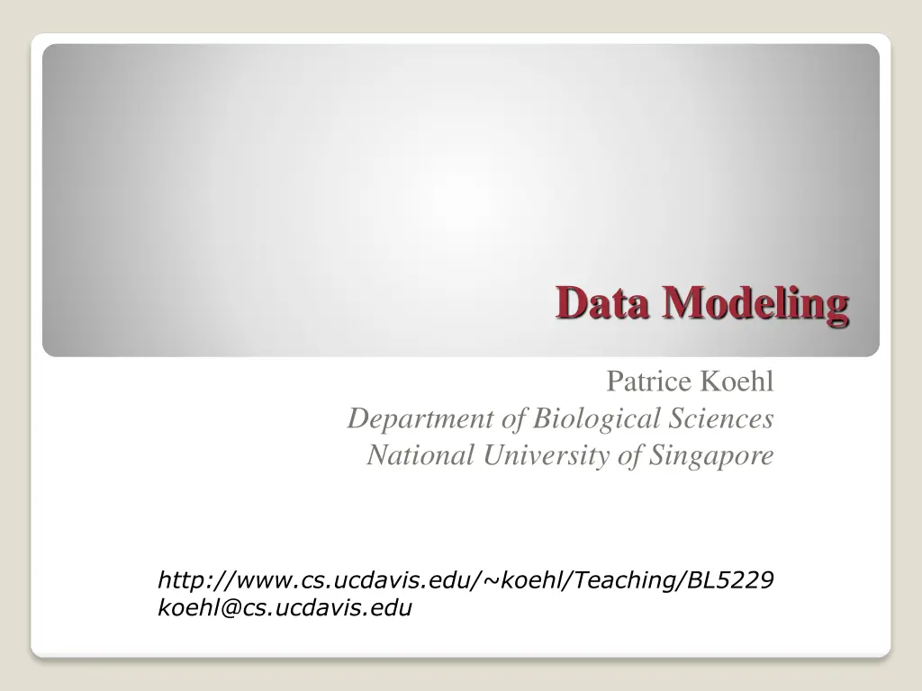 data modeling n.w