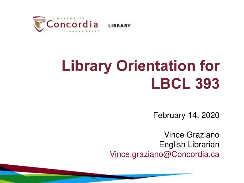 library orientation for n.w