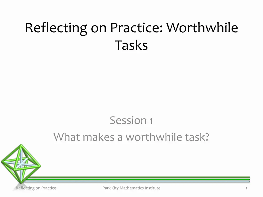 reflecting on practice worthwhile tasks n.w